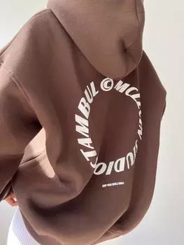 MCLLCTN Estambul Коричневая толстовка унисекс оверсайз