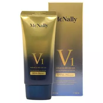 McNally V1 Miracle BB Cream SPF50+ PA++++, Natural Beige, 50ml, 1 unit
