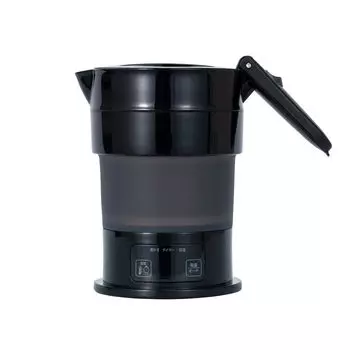 MCO Compact Foldable Electric Kettle 600ml Automatic Voltage Switching Travel Overseas Black 26634