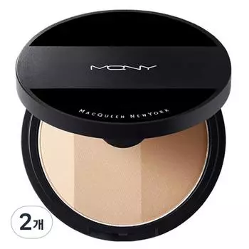 McQueen New York Fake Up 3 Color Shading 9 г, бежево-коричневый, 2 шт.