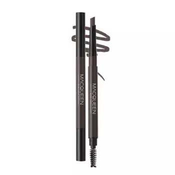 McQueen New York My Strong Auto Eyebrow Pencil Hard Powder 0.35g, Gray Brown, 1 pc.