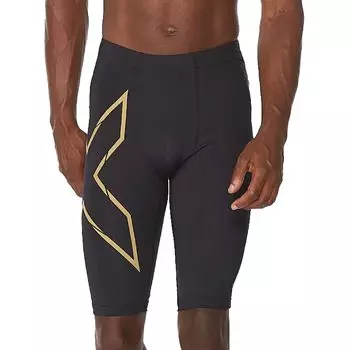 MCS RUN COMPRESSION TIGHTS Беговые компрессионные короткие леггинсы MA5331B M [2XU] BLK/GRF