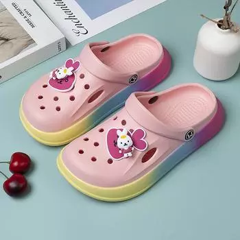 MCTIN/летняя обувь с отверстиями, женские красочные пляжные сандалии, уличные нескользящие тапочки