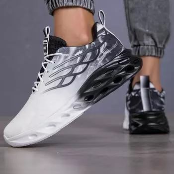 MCTIN Мужские кроссовки для бега Сетчатые женские дышащие нескользящие легкие баскетбольные кроссовки 39 чёрный