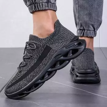 MCTIN/парная вулканизированная обувь, сетчатые дышащие кроссовки на платформе для женщин, кеды на шнуровке для мужчин 36 чёрный