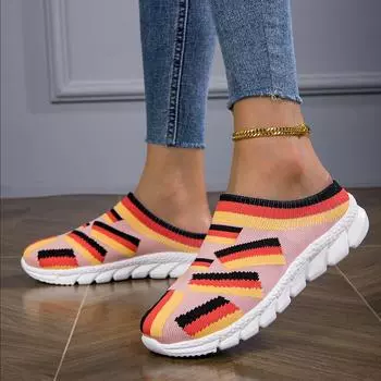 MCTIN полутапочки женские летние уличные туфли дышащая сетка с отверстиями сандалии с мягкой подошвой 36 разноцветный
