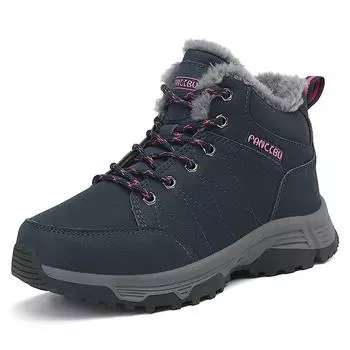 MCTIN Зимние мужские ботинки Женские уличные нескользящие кроссовки для снега Теплые хлопковые ботинки Ботильоны 37 фиолетовый