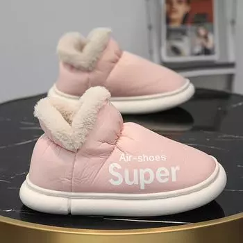 MCTIN Зимние теплые мужские тапочки нескользящие туфли на платформе домашние домашние теплые плюшевые женские тапочки 36-37 розовый