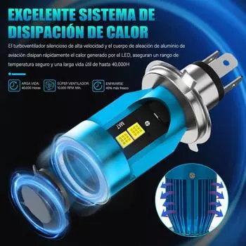 Md007 Мотоциклетные светодиодные автомобильные фары H4 HS1 Синий Красный Дальний свет: 21 Вт ближний свет: 16 Фара для мотоцикла красный