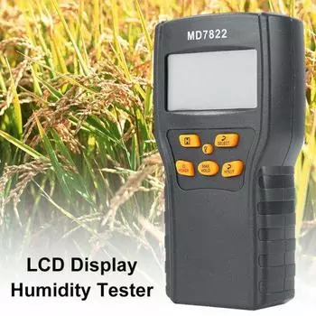 MD7822 Цифровой измеритель температуры зерна кукурузы и риса ЖК-тестер влажности
