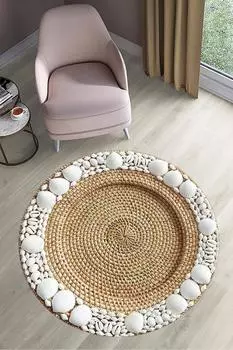 MD-LFE HOME Круглый ковер на нескользящей основе с цифровой печатью MD5408