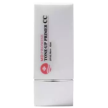 MD Promise Tone-Up Primer CC Cream SPF45 PA++ 45 мл, белый, 1 шт.