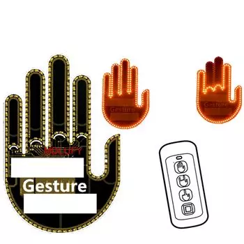 MDLUFY Gesture Light LED Remote Control Multi-function Car Warning Light Finger Gesture Light Anti
