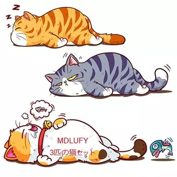 MDLUFY Наклейка на автомобиль Кот Милая иллюстрация кота Водонепроницаемые декоративные стильные обои Съемный лист для резки стекла Универсальное окно двери автомобиля