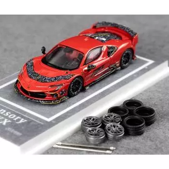 МДж 1:64 красная гоночная спортивная модель Mansory F9XX литая металлическая машина новая коллекция