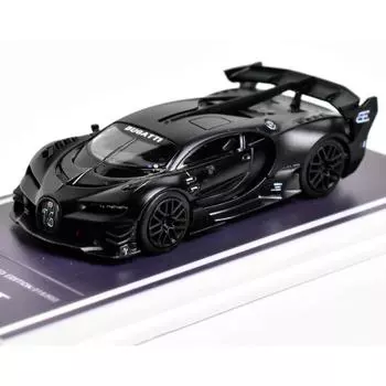 МДж 1:64 Матово-черный Vision Gran Turismo GT Sports Модель литой металлической машины Новая коллекция