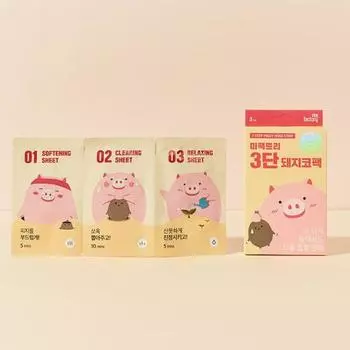 Me Factory 3-ступенчатые маски для носа свиньи, 3 шт., Корейская маска для носа