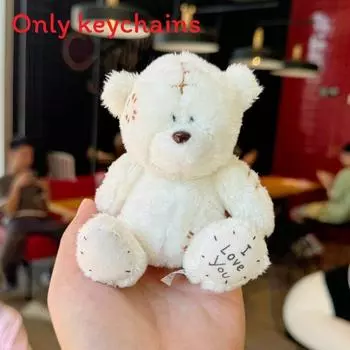 Me To You Tatty Teddy Plush Keychain Pendant With Embroidery Design For Gift White Small