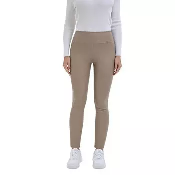 [MeadowLina] леггинсы из искусственной кожи Теплые и удобные леггинсы с высокой талией, эластичные, красивые обтягивающие леггинсы [с карманами] (абрикос Л)