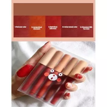 MEALEA Bear Rabbit Lip Glaze Бархатная белая губная помада