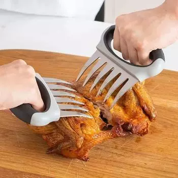 Meat Shredder Claws with Ultra-Sharp Blades for Shredding Meat Handle Chicken Shredder Turkey Lifters BBQ Grilling Gifts чёрный