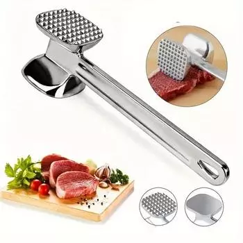 Meat tenderizer hammer kitchen aluminum double-sided manual 2 pieces
