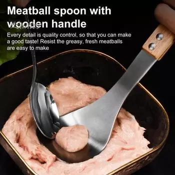 Инструмент для приготовления фрикаделек из нержавеющей стали с антипригарным покрытием, ложка для фрикаделек с ручками, ручной пресс для фрикаделек, ложка для приготовления фрикаделек на кухне, рыбные шарики