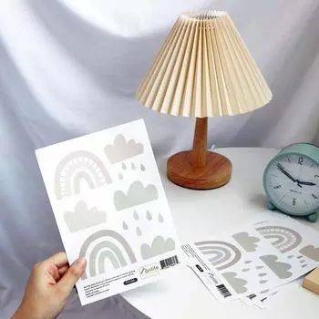 Мебель Автомобиль Peel and Stick Радуга Наклейка На Стену Наклейка Облако Наклейки На Стены Украшения Спальни 36pcs