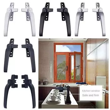 Мебель цинковый сплав замок замок оконный выключатель створка запирающие ручки оконная ручка защелка Black-Type 50 Right