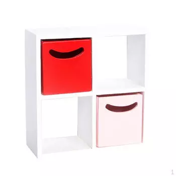 Мебель для кукольного домика, деревянная полка, ящик/12 аксессуаров