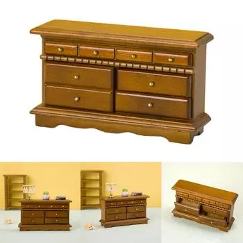 Мебель для ТВ-шкафа, ролевая игра для детей, ролевая модель мебели, игрушка 1:12 масштабный винтажный кабинет PlayHouse