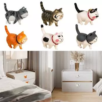 Мебельная фурнитура, ручка для ящика с мультяшным котом, высококачественная ручка для ящика