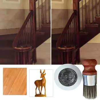 Мебельная мазь для кожи «Сова», мазь для кожаной мебели, мазь и щетка для кожаной мебели One Size