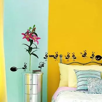 Мебель стикер стены мультфильм муравей украшения стеклянные наклейки зеркало декор окна