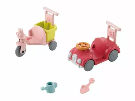 Мебель Sylvanian Families Сертификация ST Mark для детей от 3 лет и старше Игрушечный кукольный домик Sylvanian Families EPOCH [Набор из трехколесного велосипеда и машинки] Car-216