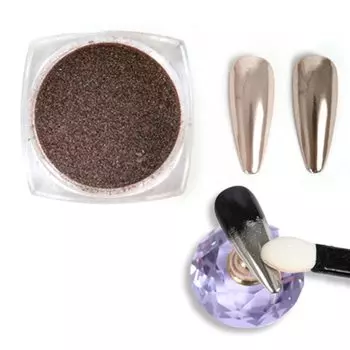 Meccha Mirror Nail Mirror Mirror Powder Gel Nail Mirror Nail Glitter Powder Bijou Gel Mirror Nail Powder Nail Nail Gel LED Gold Nail Powder