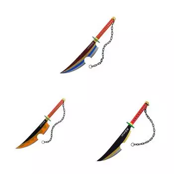 Меч с подставкой, 31,5 дюйма, мечи Uzui Tengen, 2 предмета One Size