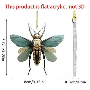Mechanical Bee Playful Acrylic Ornament Perfect For Car Hang Decoration And Use Backpack