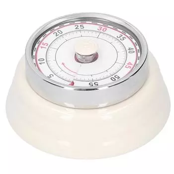 Mechanical Kitchen Timer Cooking Studying Clock Round Reminder Student Time Manager белый