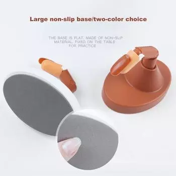 Механическая модель пальца для ногтей, противоскользящая, из АБС-пластика, профессиональная, ложная, коричневая, с полным покрытием, накладные ногти