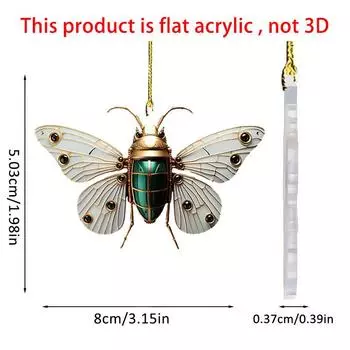 Mechanical Vibrant Cartoon Bee Acrylic Decor For Car Interior And Backpack Style