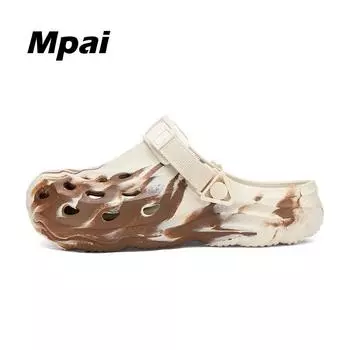 Мечта Бренда Брызги Чернил Стиль Дырявые Туфли Мальчик и Девочка Летние Уличные Нескользящие Ева Шлепанцы Для Вождения Двойного Назначения Нескользящие Пляжные Туфли Kachi Brown 38-39