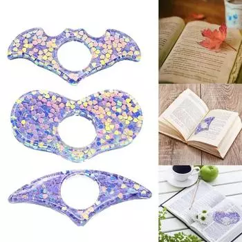 Мечтательная фиолетовая закладка для большого пальца Эффективный держатель для страниц книги Удобная поддержка для книг в форме большого пальца Любители книг Style B