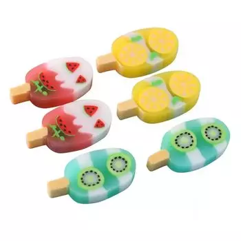 Mecyhomu Funny Eraser Cute Fruit Pattern Pencil Eraser Set Stationery Novelty School Office Children Children Student DIY Drawing 4 Pieces Good Size