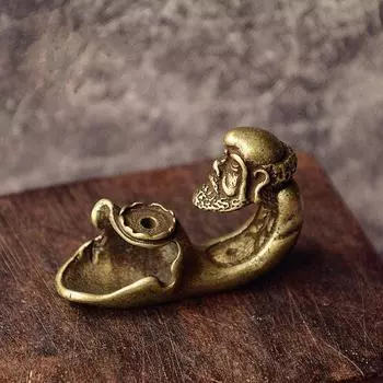 Медь для благовоний с обратным потоком для горелки, ручная основа для благовоний Будды, лотоса, элегантный держатель для благовоний для дома, йоги, ароматерапии, релаксации B Lotus Buddha s hand