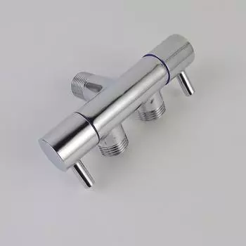 Медь для треугольника для клапана с одним входом и двумя выходами, с двойным управлением, угловой для распределителя для раковины/унитаза/водонагревателя/душа