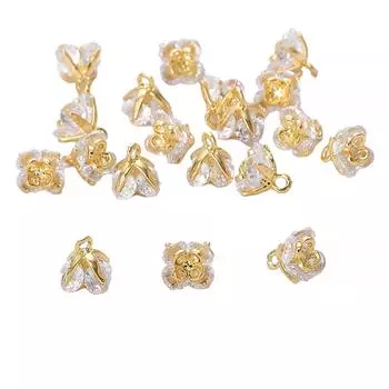 Медь инкрустированная цирконом роза маленький цветок кулон для DIY ювелирных изделий аксессуары для рукоделия 7mm