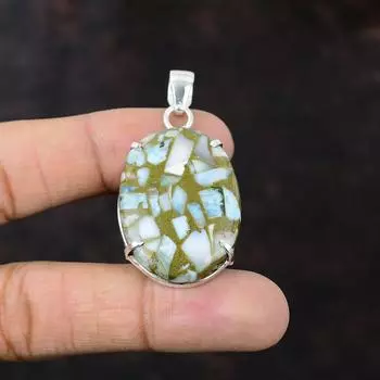 Медь Ларимар Подвеска Стерлингового Серебра 925 Подвеска Новейшего Дизайна Подвеска Ручной Работы Подвеска Из Драгоценного Камня Ювелирные Изделия Подарок Для Женщин Ювелирные Изделия Из Камня
