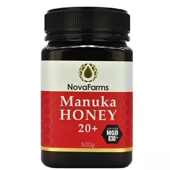 Мед манука Nova Farms 500 г MGO для настоящего меда Натуральный мед Сделано в Австралии 830+ NPA20+ (эквивалент UMF20+) Без добавок