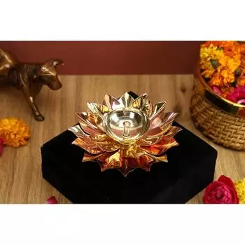 Медь Металл Латунь Лотос Дия для Пуджи Украшения Дома Предмет Подарок Камаль Аканд Дияс Дипак Масляная Лампа Пуджа